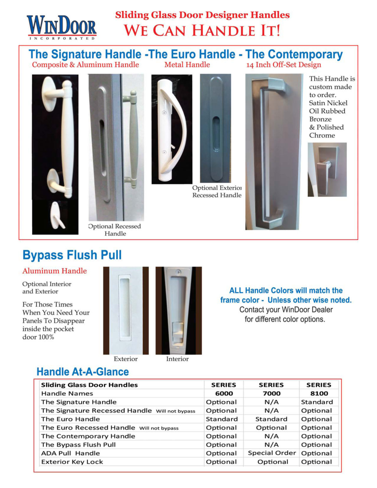 8100 Series Aluminum Sliding Glass Door WinDoor 8100 Series Sliders